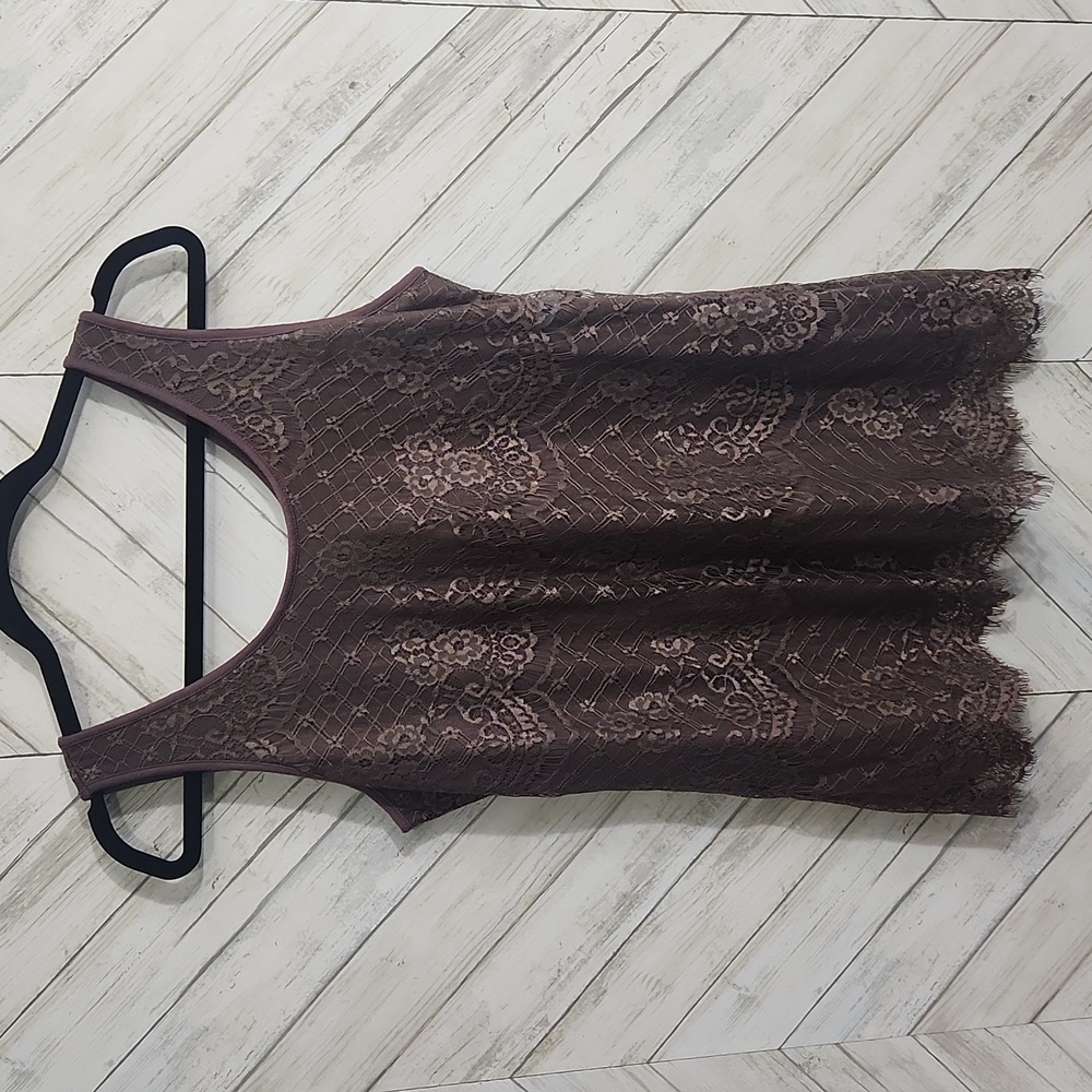 NWT Maurices purple/mauve lace tank Size M